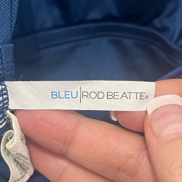 Bleu Rod Beattie one piece, bathing suit, navy blue size 10 like new - Picture 8 of 14